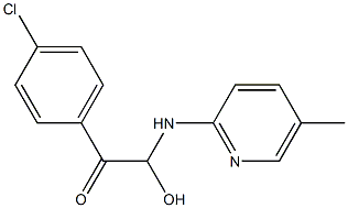 5-Methyl-2-[[2-(p-chlorophenyl)-1-hydroxy-2-oxoethyl]amino]pyridine 구조식 이미지