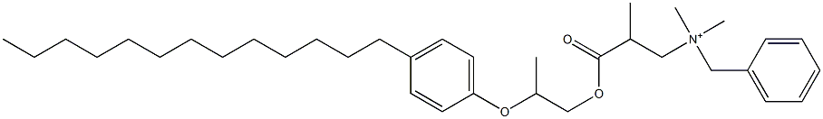 N,N-Dimethyl-N-benzyl-N-[2-[[2-(4-tridecylphenyloxy)propyl]oxycarbonyl]propyl]aminium Structure