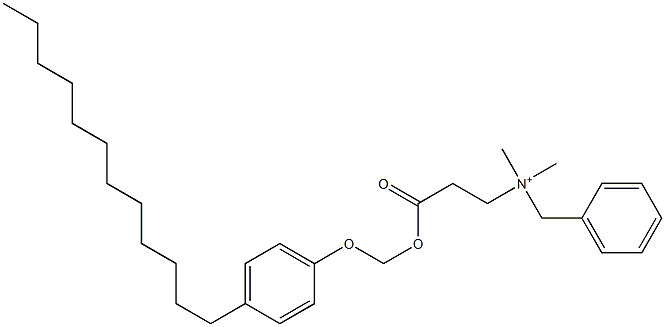 N,N-Dimethyl-N-benzyl-N-[2-[[(4-dodecylphenyloxy)methyl]oxycarbonyl]ethyl]aminium 구조식 이미지