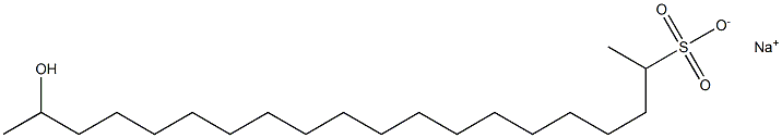 19-Hydroxyicosane-2-sulfonic acid sodium salt Structure