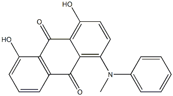 4-(N-Methylphenylamino)-1,8-dihydroxyanthraquinone 구조식 이미지