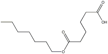 Adipic acid hydrogen 1-heptyl ester Structure