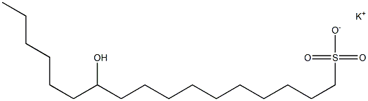 11-Hydroxyheptadecane-1-sulfonic acid potassium salt Structure