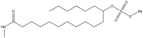 12-(Sodiosulfo)oxy-N-methyloctadecanamide Structure
