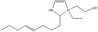 1-Ethyl-1-(2-hydroxyethyl)-2-(4-octenyl)-4-imidazoline-1-ium 구조식 이미지