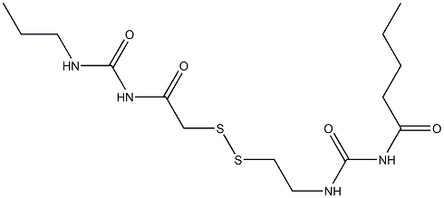 1-Pentanoyl-3-[2-[[(3-propylureido)carbonylmethyl]dithio]ethyl]urea 구조식 이미지