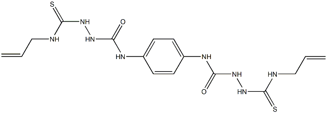 N-(((prop-2-enylamino)thioxomethyl)amino)((4-((2-((prop-2-enylamino)thioxomethyl)hydrazino)carbonylamino)phenyl)amino)formamide Structure