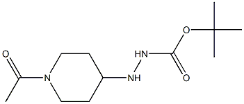 TERT-BUTYL 2-(1-ACETYLPIPERIDIN-4-YL)HYDRAZINECARBOXYLATE Structure