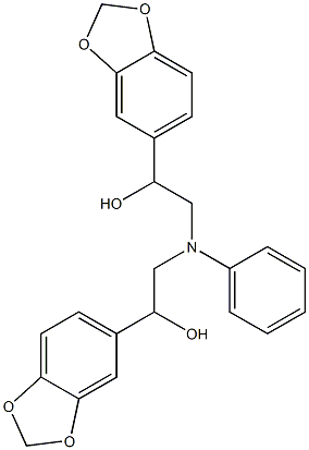 1-BENZO[1,3]DIOXOL-5-YL-2-[(2-BENZO[1,3]DIOXOL-5-YL-2-HYDROXY-ETHYL)-PHENYL-AMINO]-ETHANOL Structure