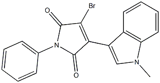 3-BROMO-4-(1-METHYL-1H-INDOL-3-YL)-1-PHENYL-PYRROLE-2,5-DIONE Structure