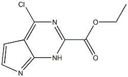 Ethyl 4-chloropyrrolo[2,3-d]pyrimidine-2-carboxylate 구조식 이미지
