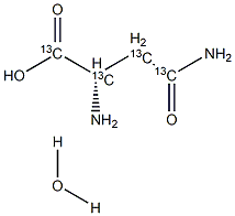 L-Asparagine-13C4 monohydrate 98 atom % 13C, 95% (CP) 구조식 이미지