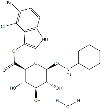 5-Bromo-4-chloro-3-indolyl-beta-D-glucuronidecyclohexylammonium salt hydrate,99% 구조식 이미지