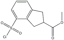 methyl 4-(chlorosulfonyl)-2,3-dihydro-1H-indene-2-carboxylate 구조식 이미지