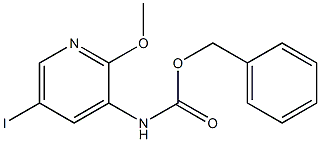 Benzyl5-iodo-2-methoxypyridin-3-ylcarbamate 구조식 이미지