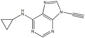 Cyclopropyl-(9-ethynyl-9H-purin-6-yl)amine Structure