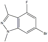 6-Bromo-4-fluoro-1,3-dimethyl-1H-indazole 구조식 이미지