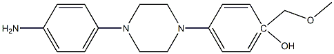 4-[4-(4-Methoxymethyl-4-hydroxyphenyl)-1-piperazinyl]benzenamine Structure