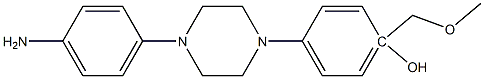 4-[4-(4-Methoxymethyl-4-hydroxyphenyl)-1-piperazinyl]benzenamine 구조식 이미지