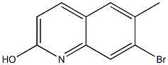 7-bromo-6-methylquinolin-2-ol 구조식 이미지