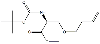 (S)-methyl 3-(but-3-enyloxy)-2-(tert-butoxycarbonylamino)propanoate 구조식 이미지