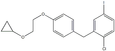 2-(4-(2-cyclopropoxyethoxy) benzyl)-1-chloro-4-iodobenzene 구조식 이미지