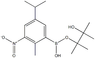 5-isopropyl-2-methyl-3-nitrophenylboronic acid pinacol ester Structure
