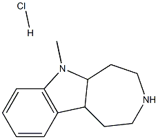 6-methyl-1,2,3,4,5,5a,6,10b-octahydroazepino[4,5-b]indole hydrochloride Structure