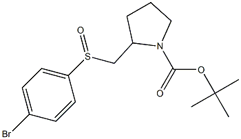 2-(4-Bromo-benzenesulfinylmethyl)-pyrrolidine-1-carboxylic acid tert-butyl ester 구조식 이미지
