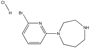 1-(6-Bromo-pyridin-2-yl)-[1,4]diazepane hydrochloride 구조식 이미지