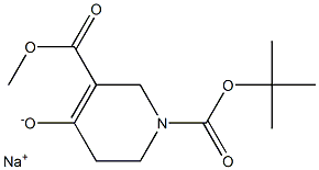 sodium 1-(tert-butoxycarbonyl)-5-(methoxycarbonyl)-1,2,3,6-tetrahydropyridin-4-olate 구조식 이미지