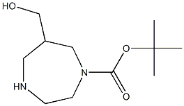 tert-butyl 6-(hydroxymethyl)-1,4-diazepane-1-carboxylate 구조식 이미지