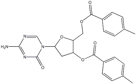 5-(4-amino-2-oxo-1,3,5-triazin-1(2H)-yl)-2-((4-methylbenzoyloxy)methyl)tetrahydrofuran-3-yl 4-methylbenzoate 구조식 이미지