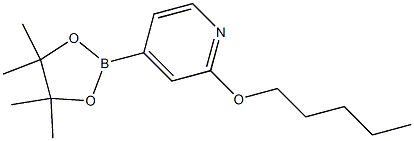 4-(4,4,5,5-tetramethyl-1,3,2-dioxaborolan-2-yl)-2-(pentyloxy)pyridine 구조식 이미지