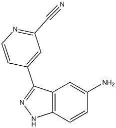 4-(5-amino-1H-indazol-3-yl)pyridine-2-carbonitrile 구조식 이미지