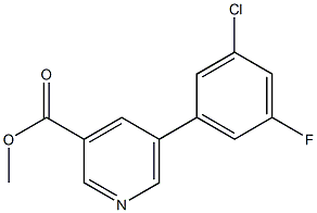 methyl 5-(3-chloro-5-fluorophenyl)pyridine-3-carboxylate 구조식 이미지