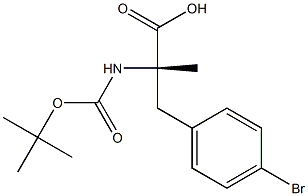 Boc-alpha-methyl-L-4-bromophenylalanine 구조식 이미지