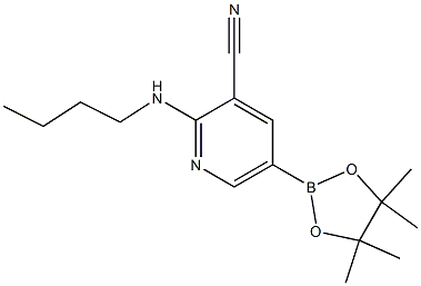 2-(butylamino)-5-(4,4,5,5-tetramethyl-1,3,2-dioxaborolan-2-yl)pyridine-3-carbonitrile 구조식 이미지