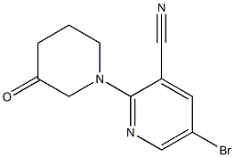 5-bromo-2-(3-oxopiperidin-1-yl)pyridine-3-carbonitrile Structure