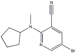 5-bromo-2-(cyclopentylmethylamino)pyridine-3-carbonitrile 구조식 이미지
