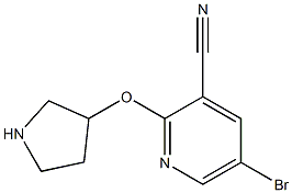 5-bromo-2-(pyrrolidin-3-yloxy)pyridine-3-carbonitrile 구조식 이미지