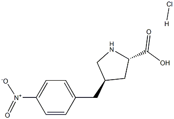 trans-4-(4-Nitrobenzyl)-L-proline hydrochloride, 95% Structure