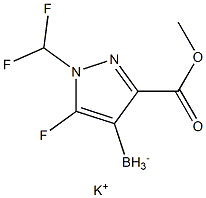 Potassium trifluoro(3-(methoxycarbonyl)-1-methyl-1H-pyrazol-4-yl)borate 구조식 이미지