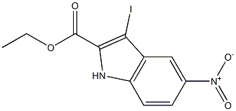 Ethyl 3-iodo-5-nitro-1H-indole-2-carboxylate 구조식 이미지