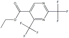 2,4-Bis(trifluoromethyl)-5-(ethoxycarbonyl)pyrimidine 구조식 이미지