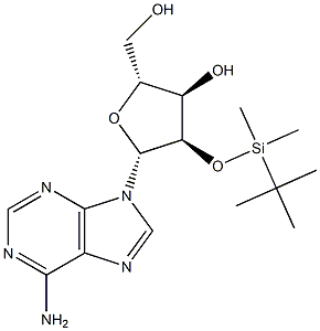 2'-O-tert-Butyldimethylsilyladenosine 구조식 이미지