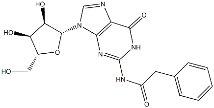 N2-Phenylacetyl-L-guanosine 구조식 이미지