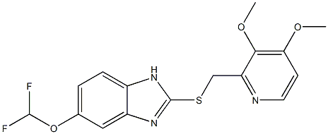 5-(difluoromethoxy)-2-(((3,4-
dimethoxypyridin-2-yl)methyl)thio)-
1H-benzo[d]imidazole Structure