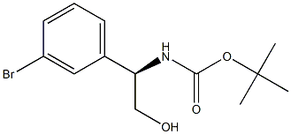 (R)-(1-(3-Bromophenyl)-2-hydroxyethyl)carbamic acid tert-butyl ester Structure