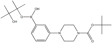 3-[4-(tert-Butoxycarbonyl)piperazin-1-yl]benzeneboronic acid pinacol ester Structure